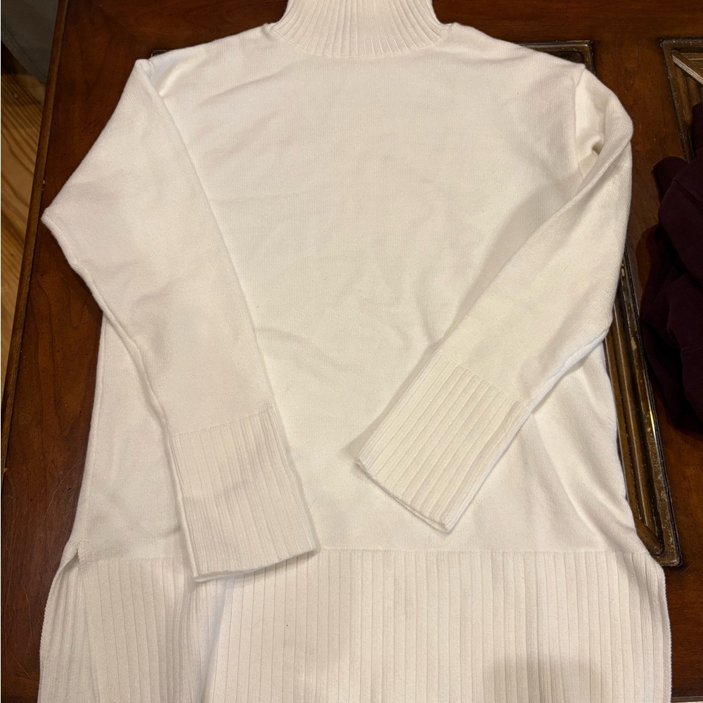 Elegant White Turtleneck Sweater